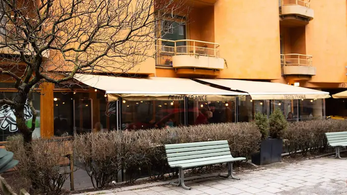 Devanture d'une boulangerie traditionnelle suédoise près de la station de Rådhuset, Stockholm